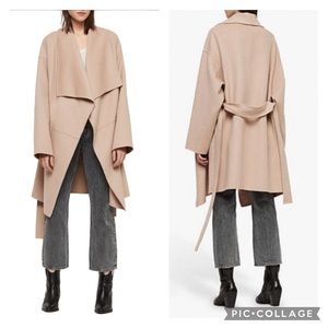 All Saints Adalee wool-blend wrap coat